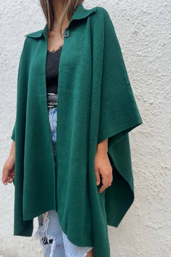 | Färg casual Cardigan Lös Single-Button Windbreaker Jacka