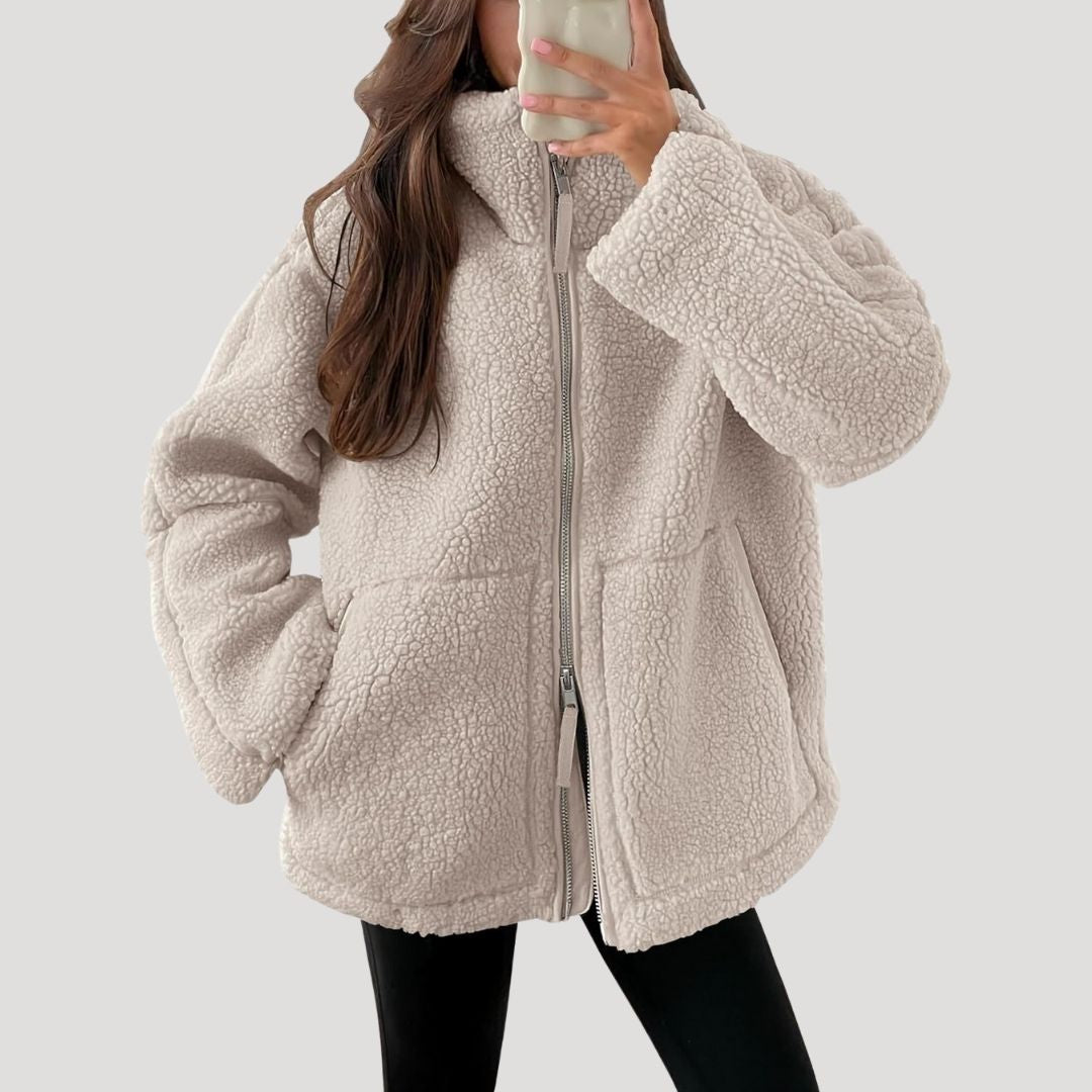 | Dam Fleece Teddy Zip-Up Fluffy vinterjacka