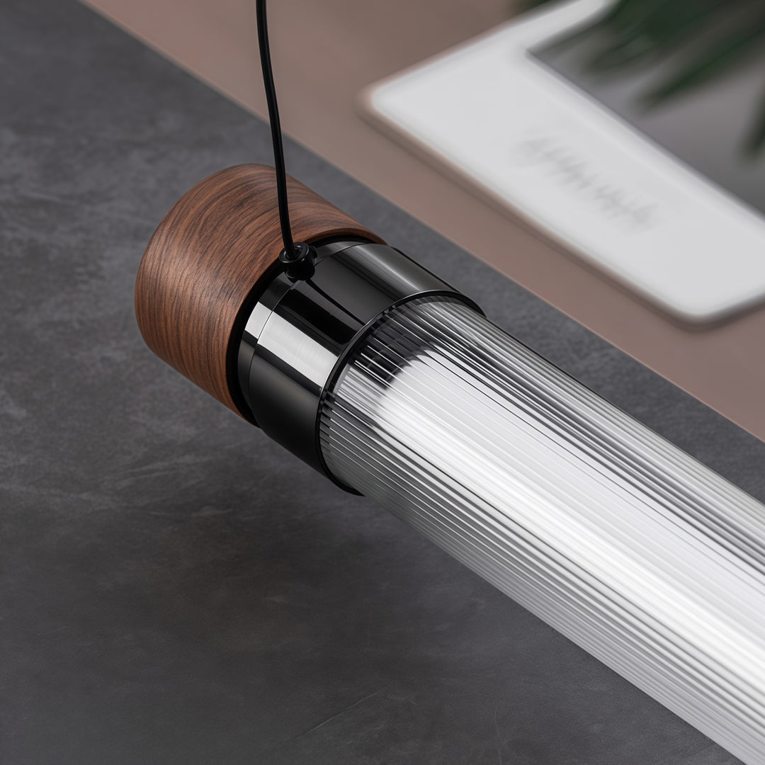 Modern linjär hängande belysning Enkel glas taklampa