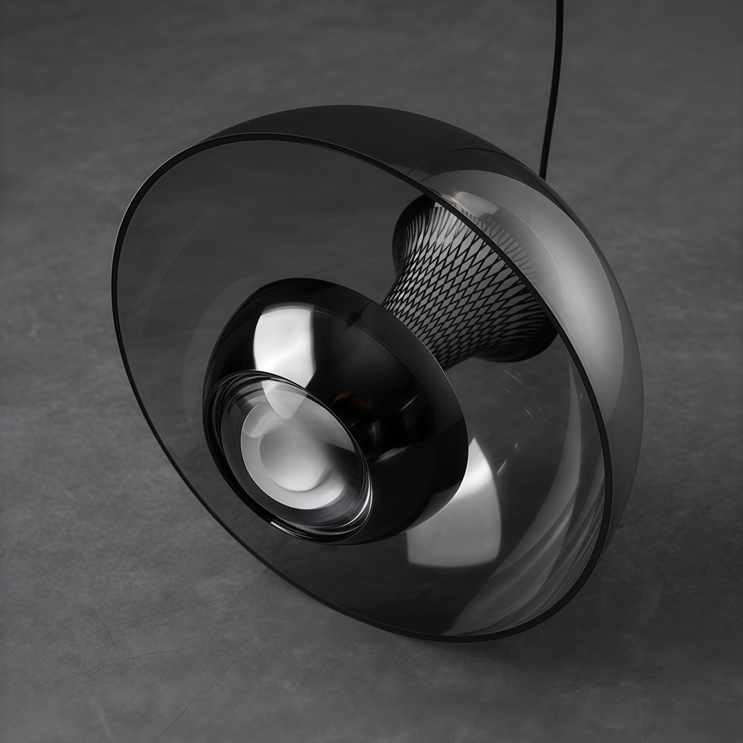 Svart Pendel Taklampa Italiensk Knopp-Inspirerad Lampa
