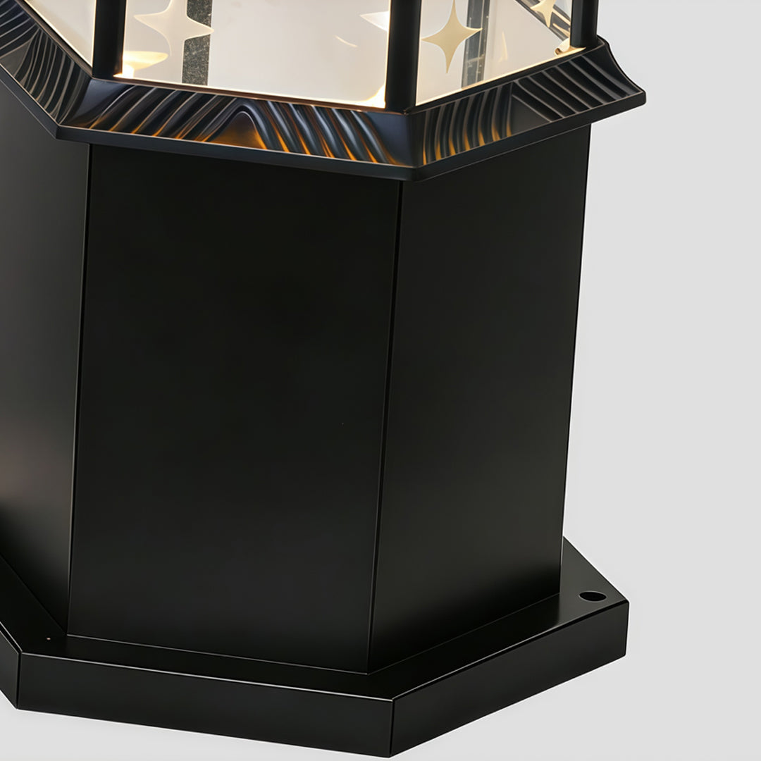 Bollard Solarlampa Modern Metall Utomhus Landskapsbelysning