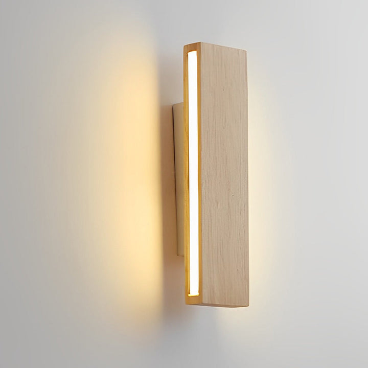 [Öppen Låda] Rotera Minimalistisk Rektangulär Trä LED Vägglampa Väggbelysning Armatur