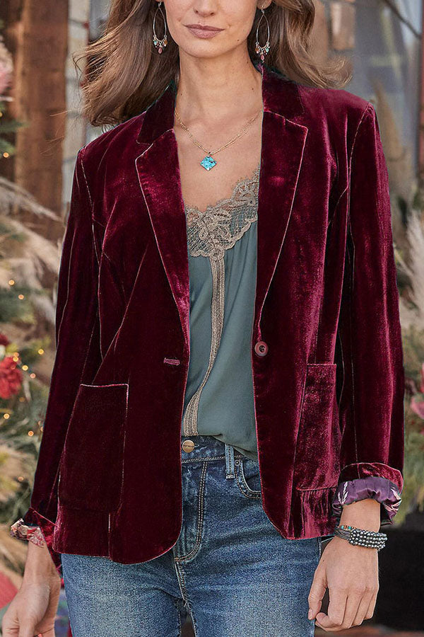 | Velvet Cropped Topp Small Blazer