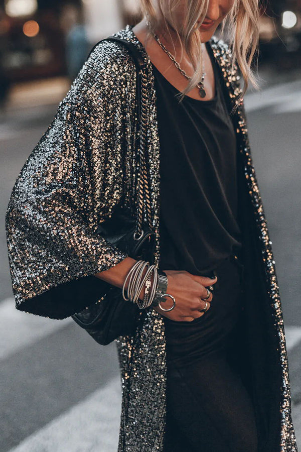 | Jacka i vindtät stickad med Sequins Suzie