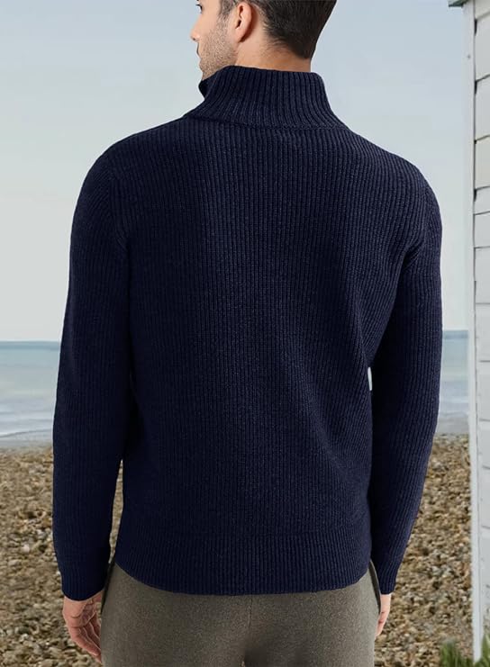 Stilren Dragkedja Tröja för Herr (italian Design)
