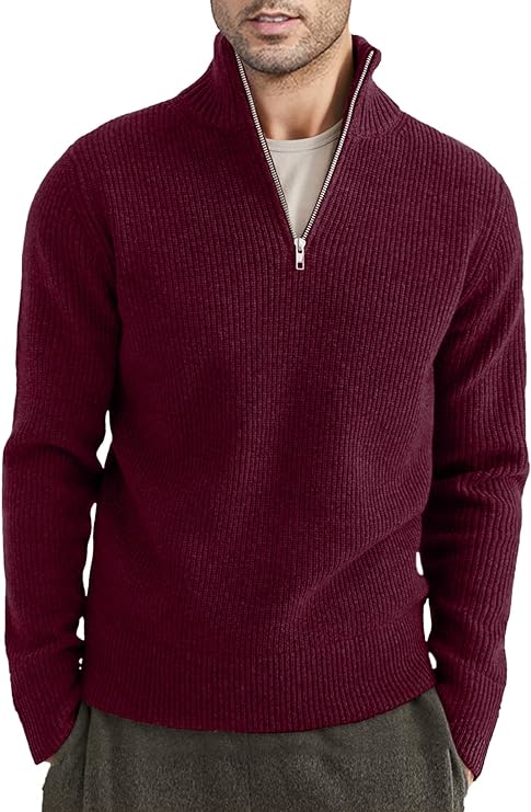 Stilren Dragkedja Tröja för Herr (italian Design)