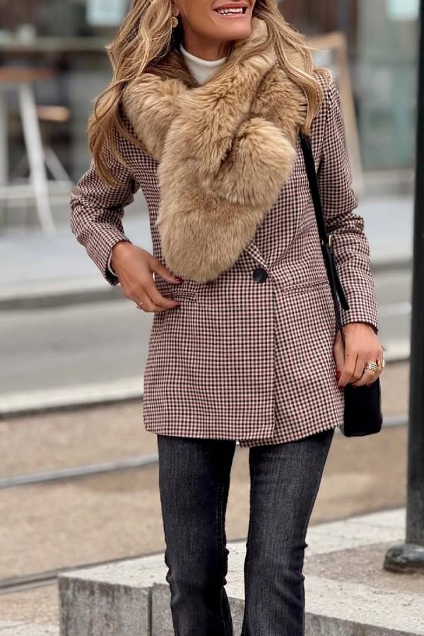 | Must-Have Rutig Jacka för modeistas