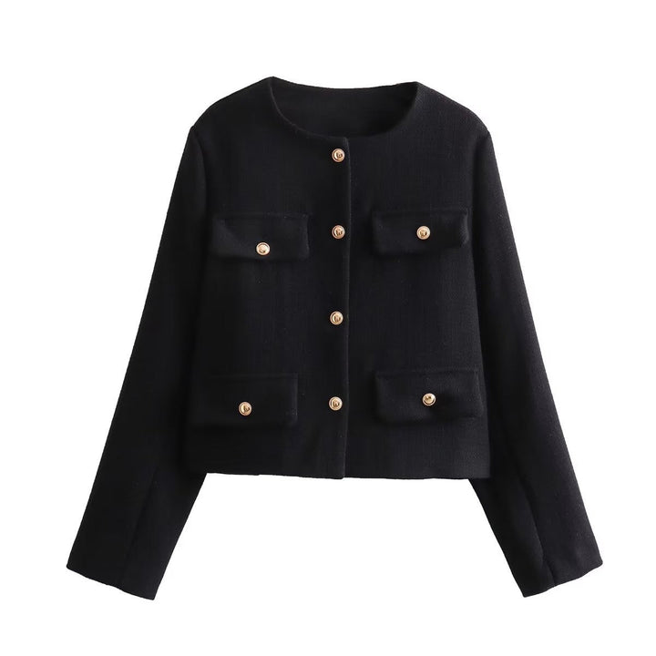 | Neck Enfärgad Single-Breasted Jacka