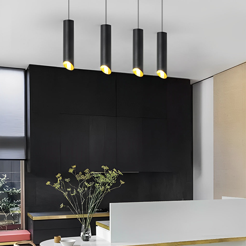 [Öppen Låda] Lång Cylindrisk Sned LED Minimalistisk Nordisk Kandelaber Hängande Lampor