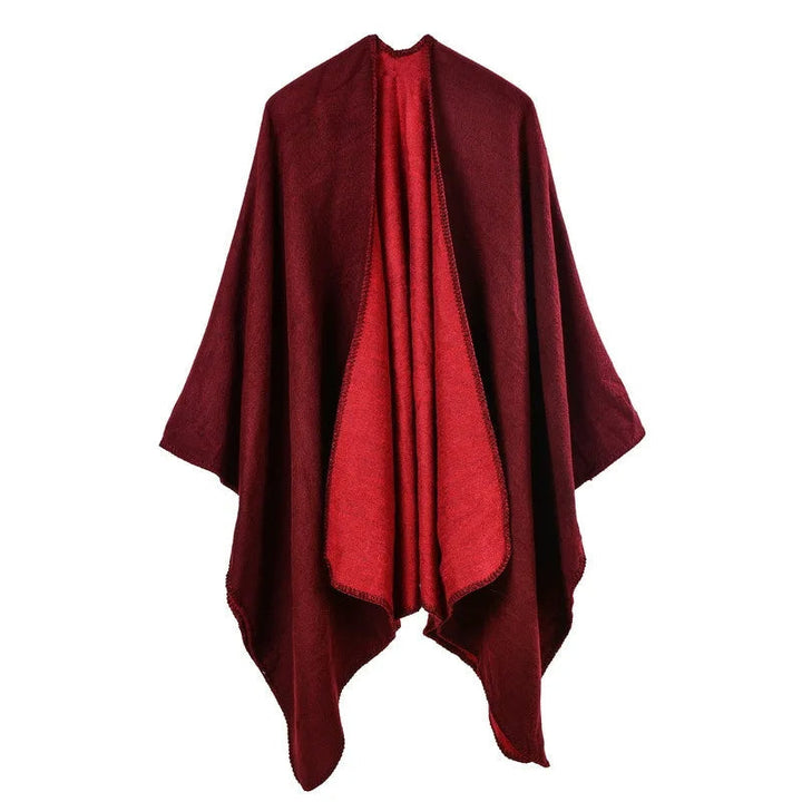 | värmer Poncho med Flowing Skärning