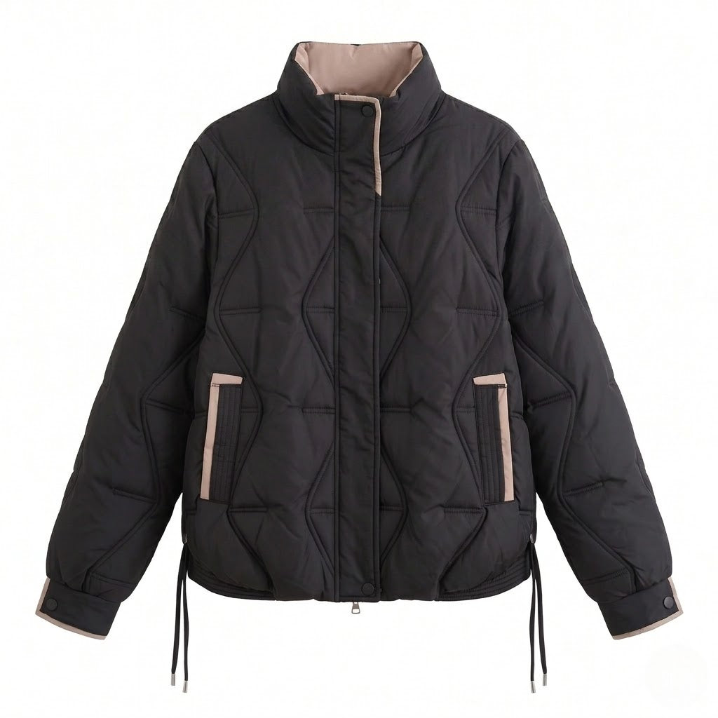 Dam Shorter Ultralight Thermo Boxig Blouse med Ergonomisk Shoulder Passform och Dold Tryckknapp Knäppning