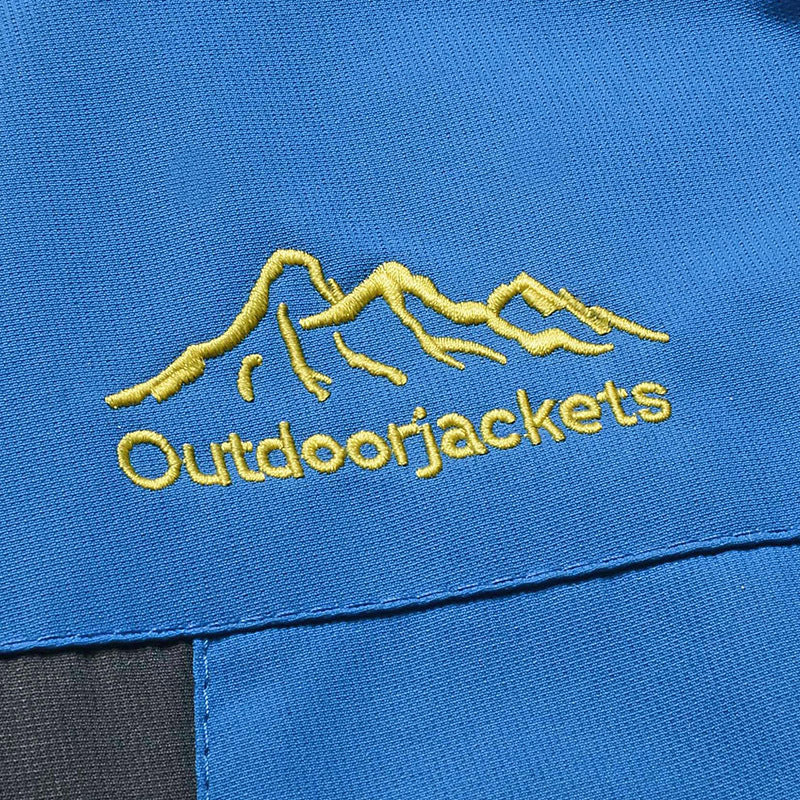 Herr Three-Layer Softshell Utomhus Jacka med Uttagbar Huva och Welded Sömmar