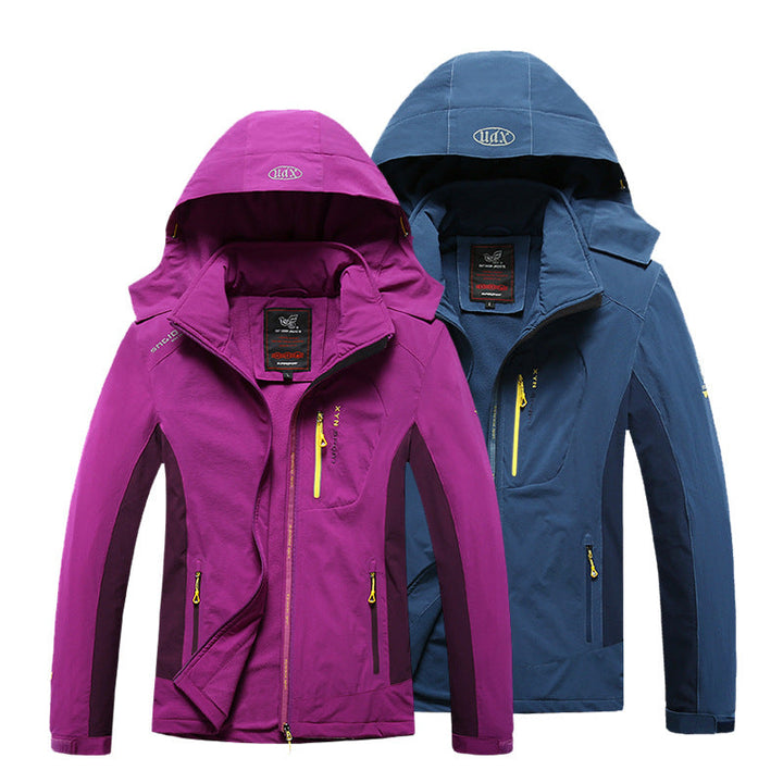 Unisex Softshell outdoorjacka med andningsbar Membrane och justerbar huva