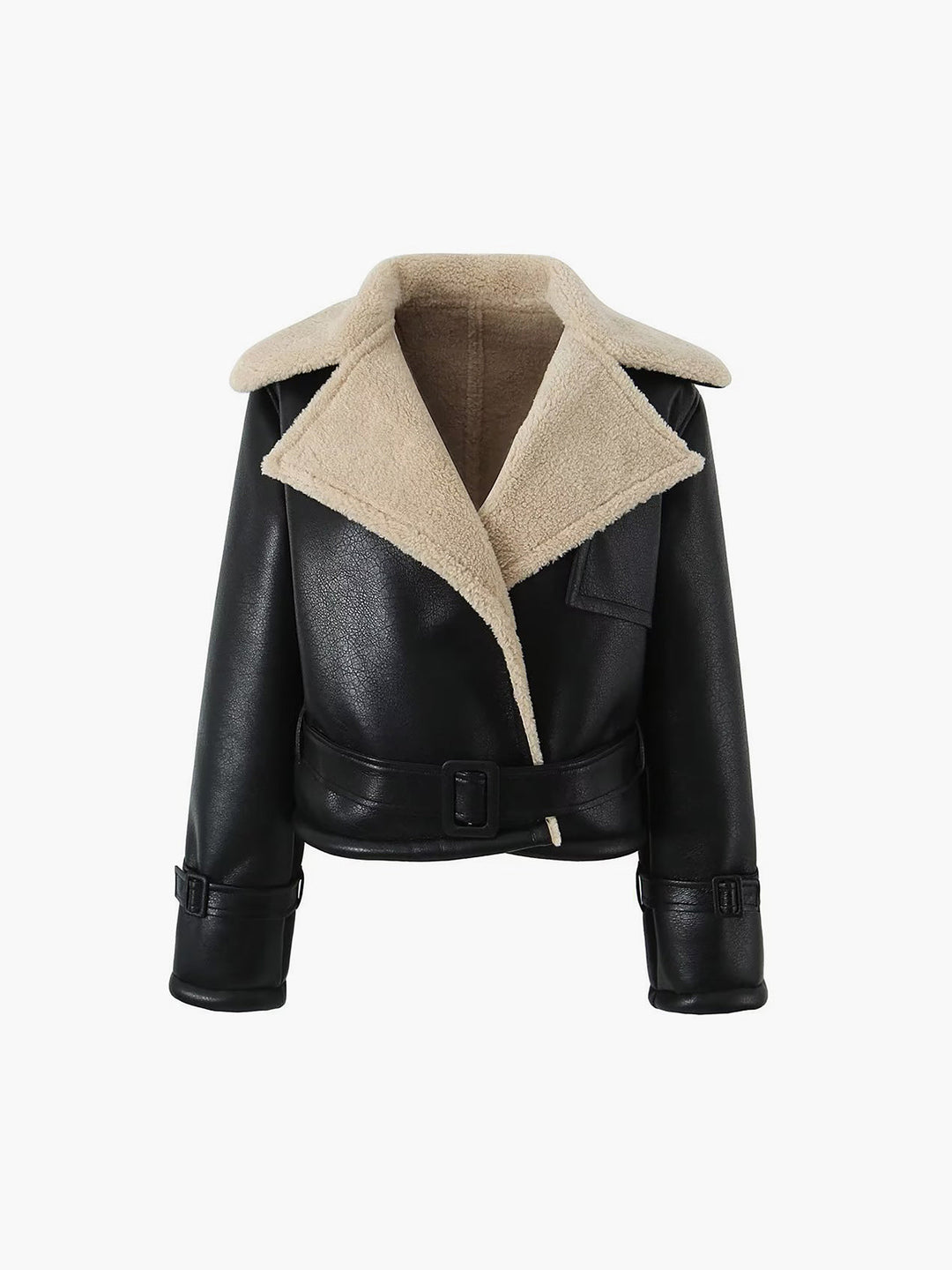 | Blessed Sherpa Lined Lambskin Flight Jacka