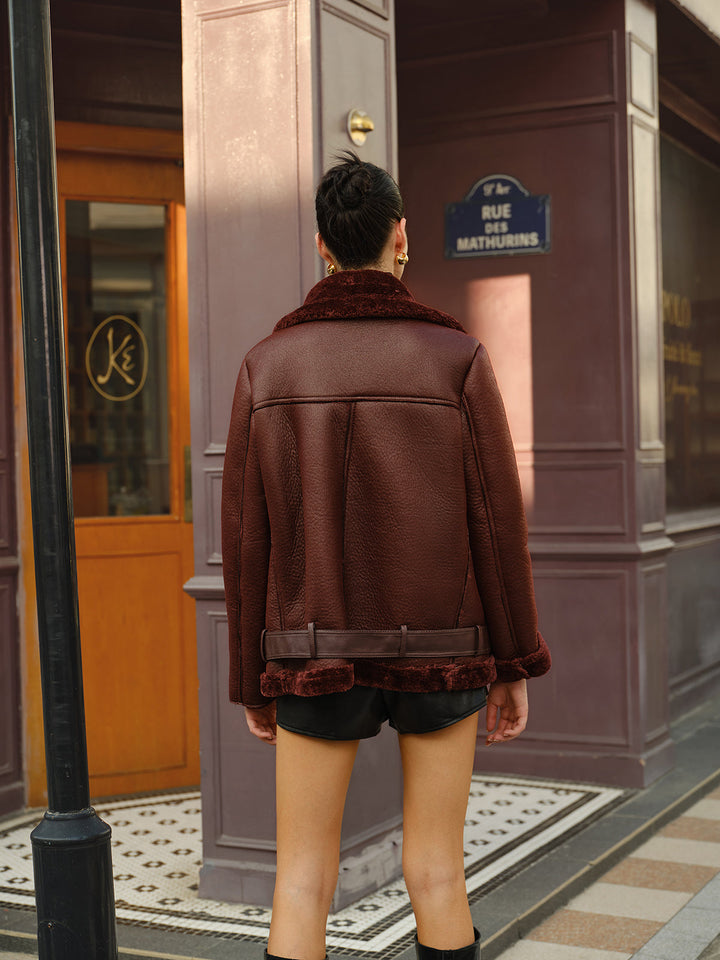 | Belted mjuk Fleece Jacka