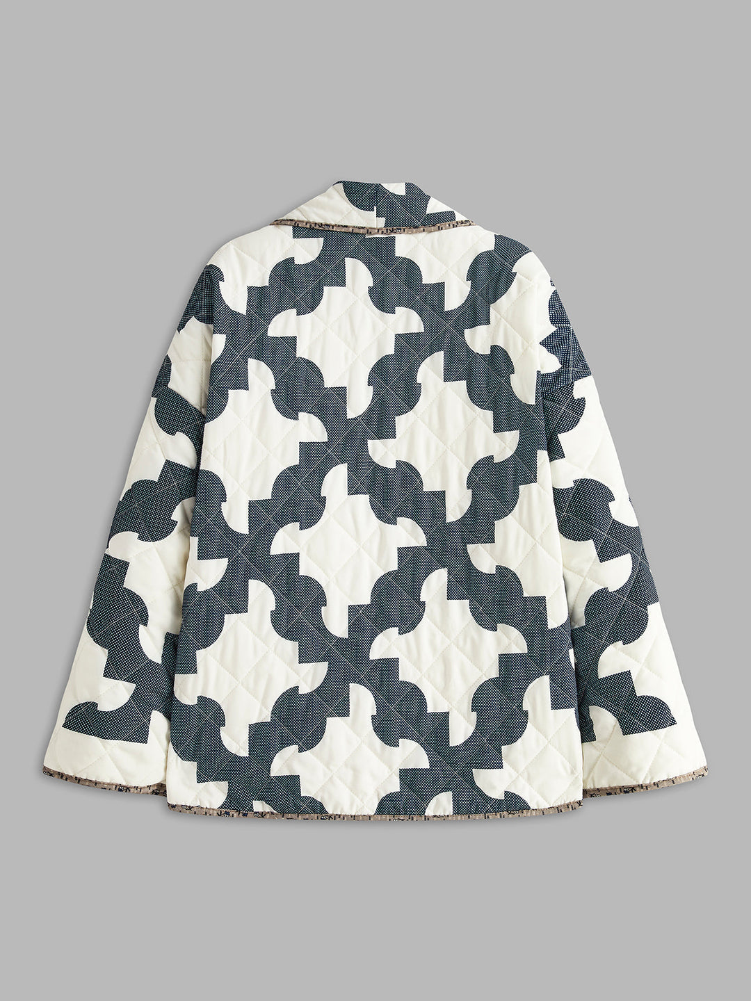 | Block-Printed värm Jacka