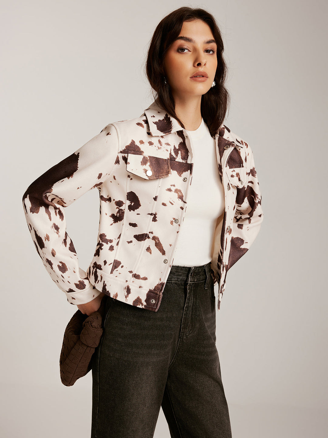 | Printed Tweed Kort Jacka