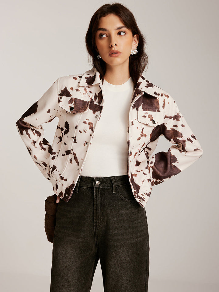 | Printed Tweed Kort Jacka