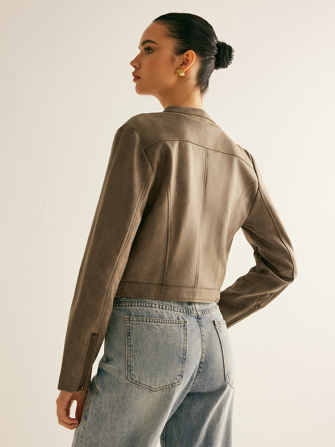 | Knapp Krage Dragkedja Jacka