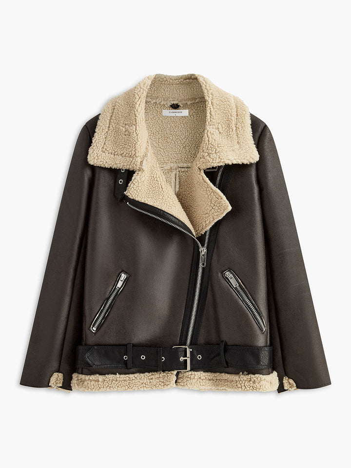| Belted mjuk Fleece Jacka