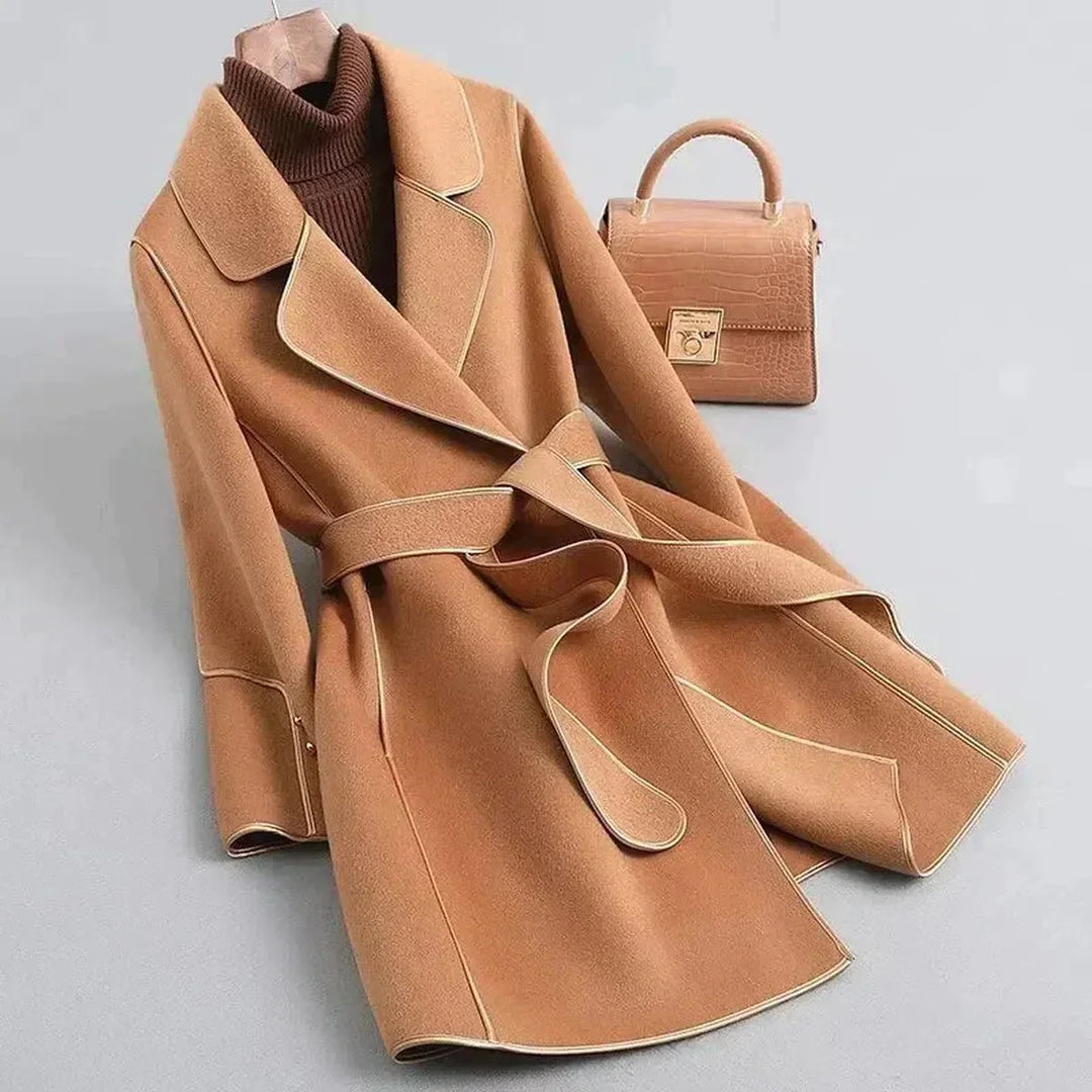 | Belted skräddad trenchkappa För Dam