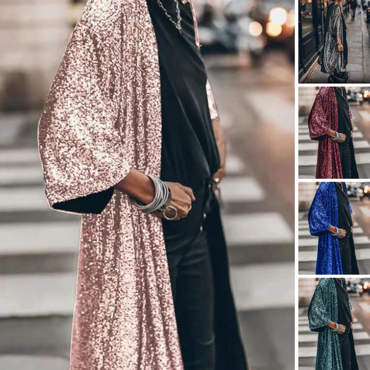 | Jacka i vindtät stickad med Sequins Suzie