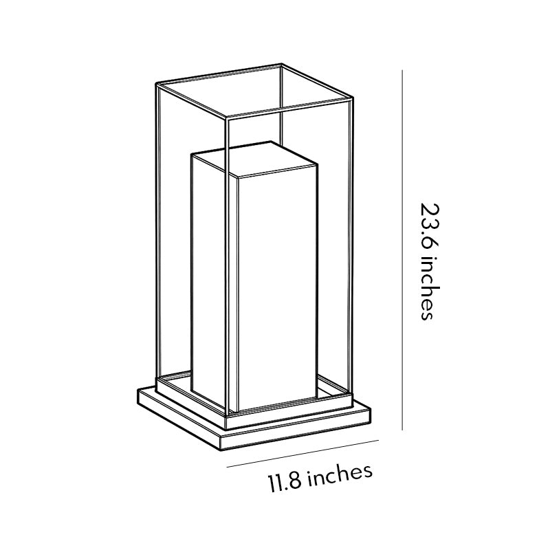 Kvadratisk Bollard Lampa Utomhus LED Landskapsbelysning