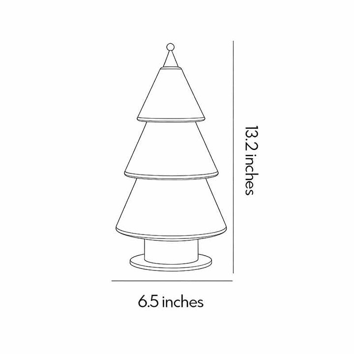 Vit samtida bordslampa Cedar julgran bordslampa