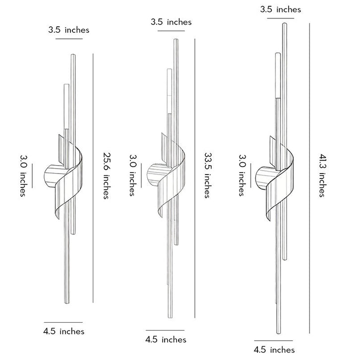 2 Lamp Linjär Vägglampa Italiensk Lyx Solid Koppar Ljus