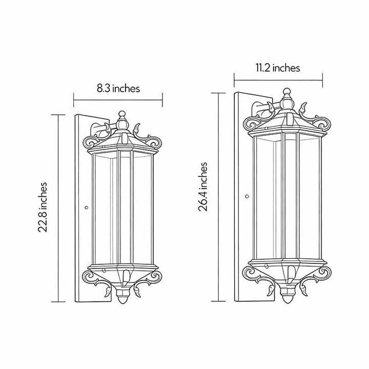 Utomhuslampor för vägg, europeisk vattentät trädgårdslampa
