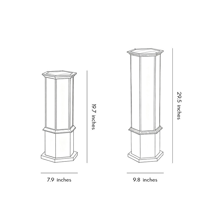 Bollard Solarlampa Modern Metall Utomhus Landskapsbelysning