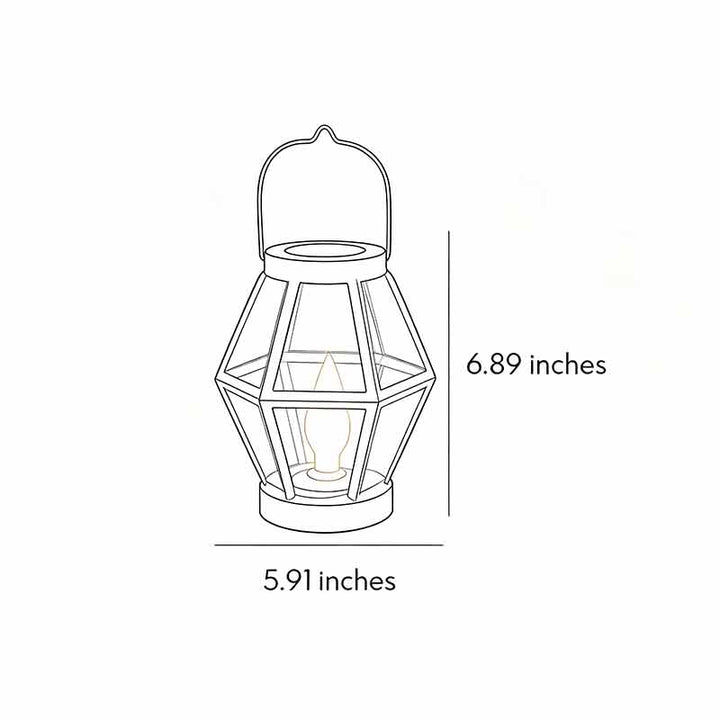 【2 ST】Bärbar Lantern Lampa Solenergi Järn Nät Metall Landskapsbelysning