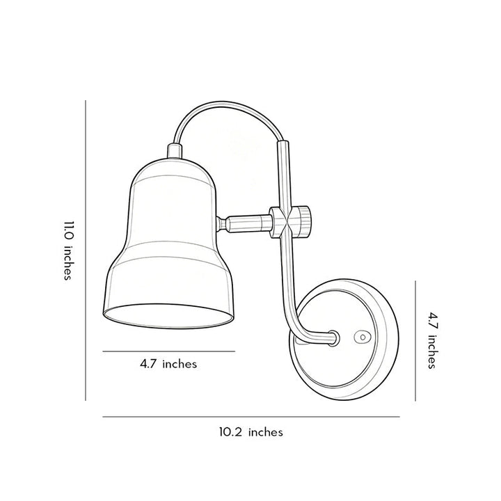 Justerbara Vägglampor Bauhaus Vintage Metall Lampa för Läsning