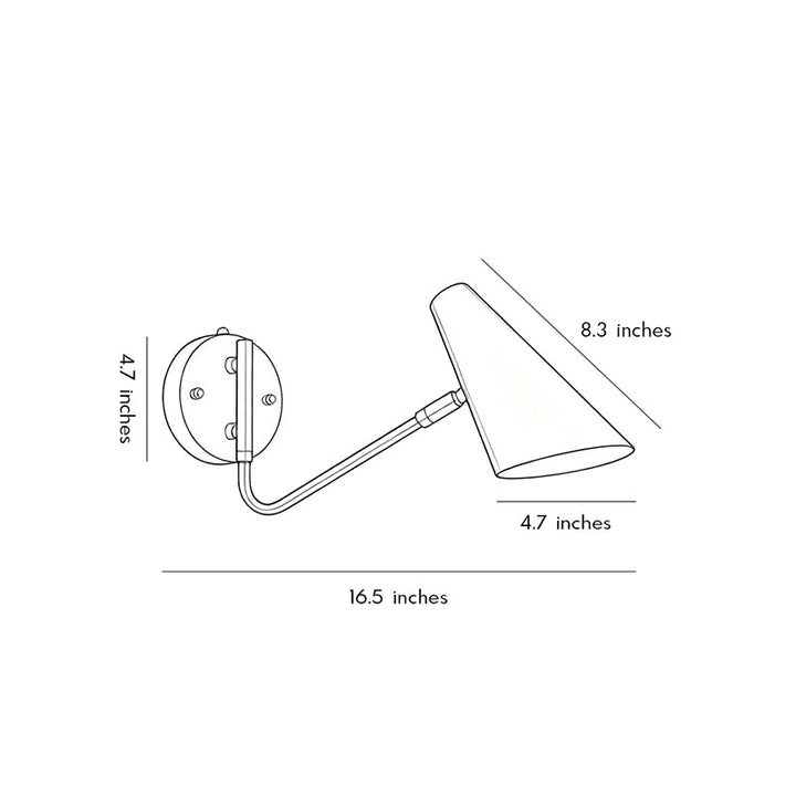 Justerbar Swing Arm Sconce Nordisk Minimalist Vägglampa