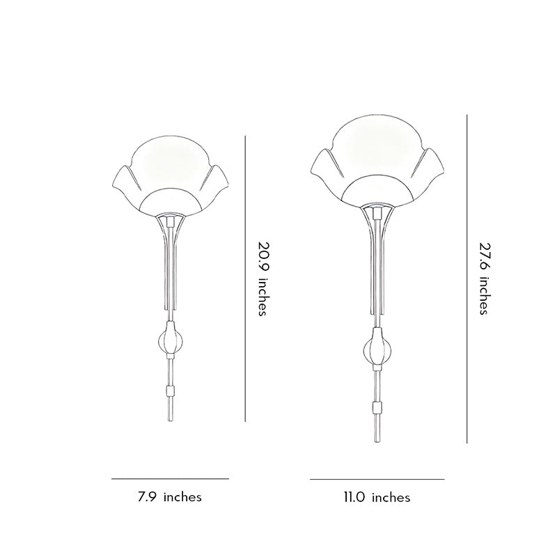 Floral Vägglampa Modern Lyx Långarmad Konstnärlig Lampa