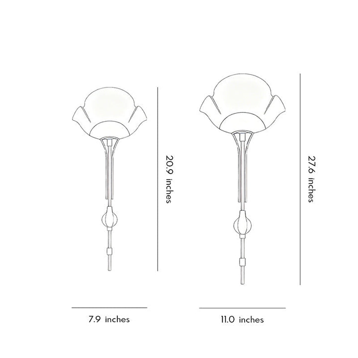 Floral Vägglampa Modern Lyx Långarmad Konstnärlig Lampa