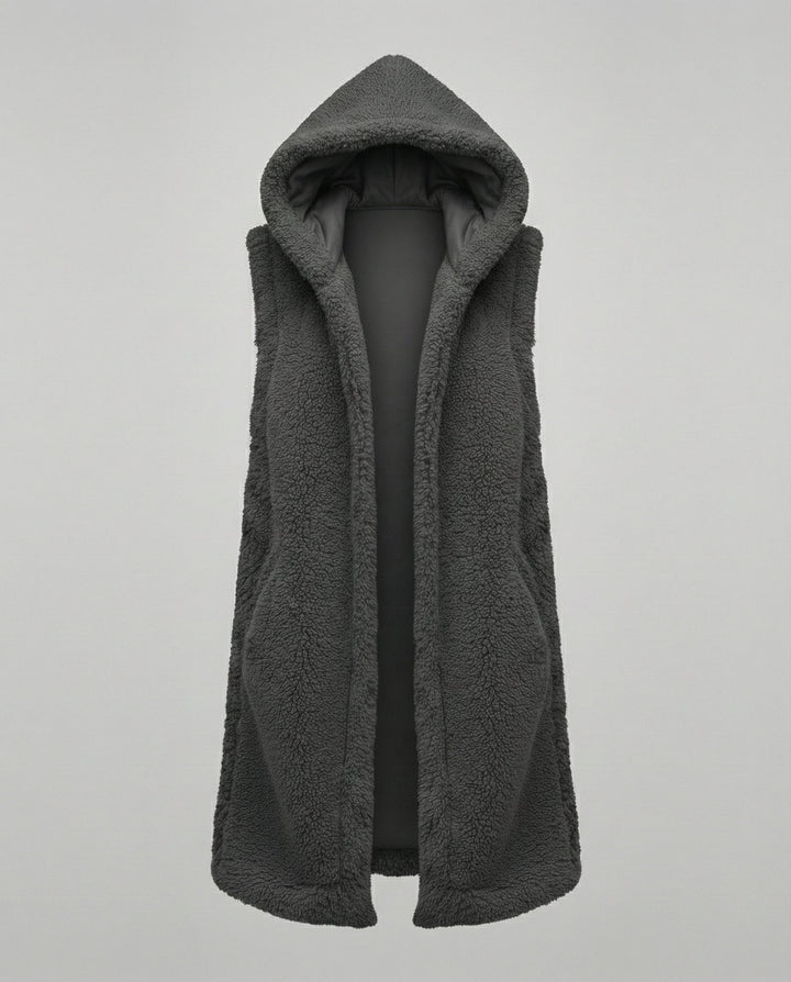 Cozy lambswool imitation väst dam
