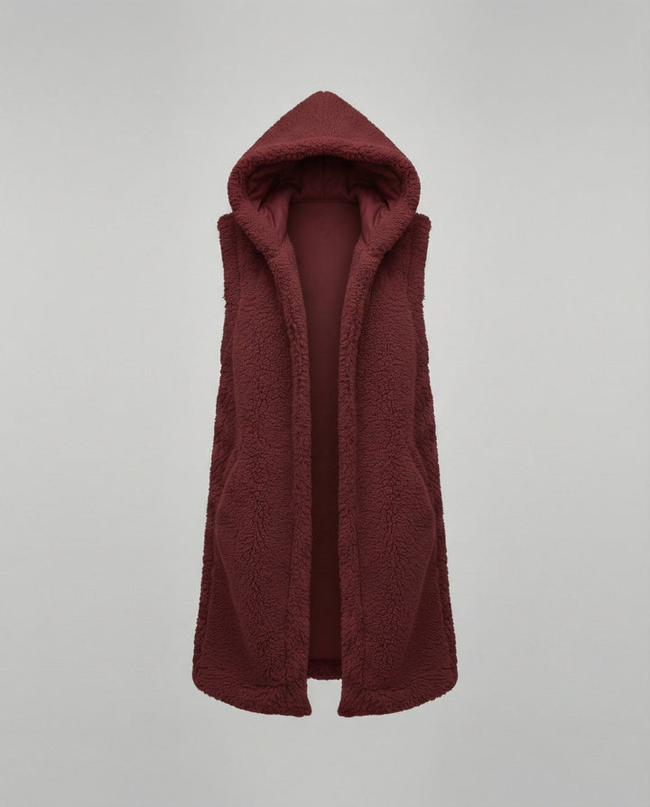 Cozy lambswool imitation väst dam