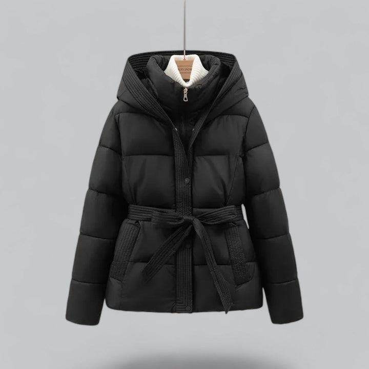 | Dam vinter parka Jacka med huva och Midja Belt