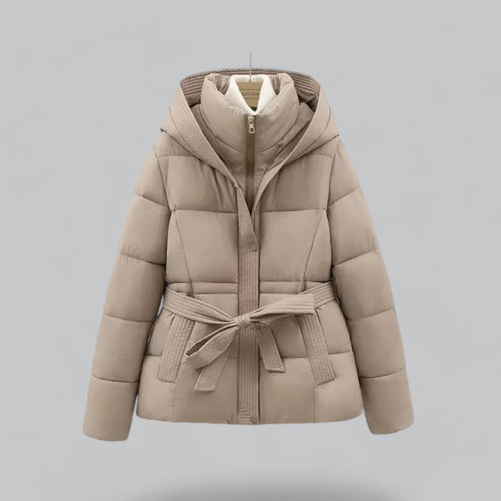 | Dam vinter parka Jacka med huva och Midja Belt