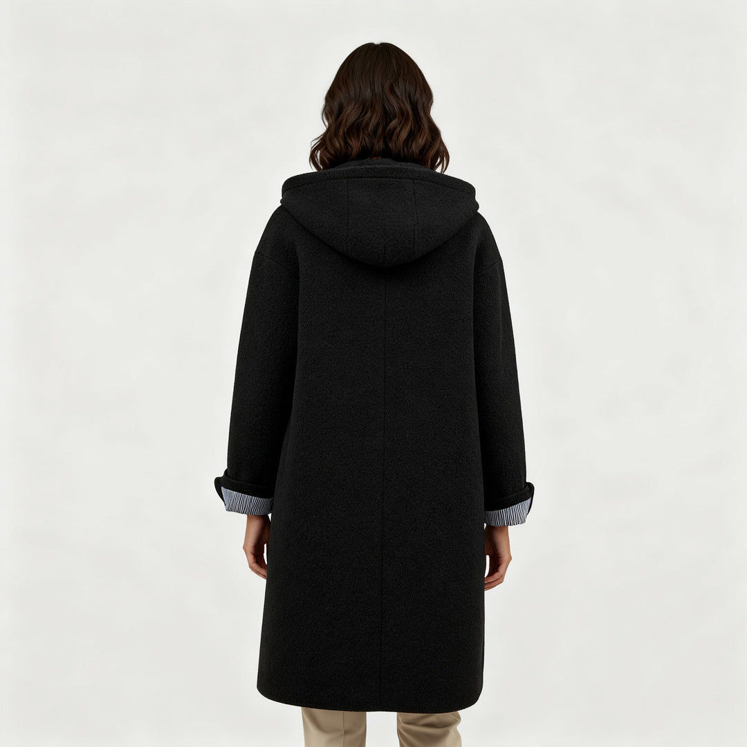 Elegant Vinter Kappa Dam Comfort Lång Kappa Fleece