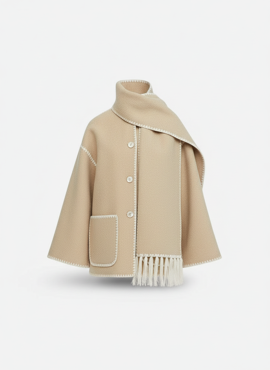 Elegant Scarf jacka Dam varm
