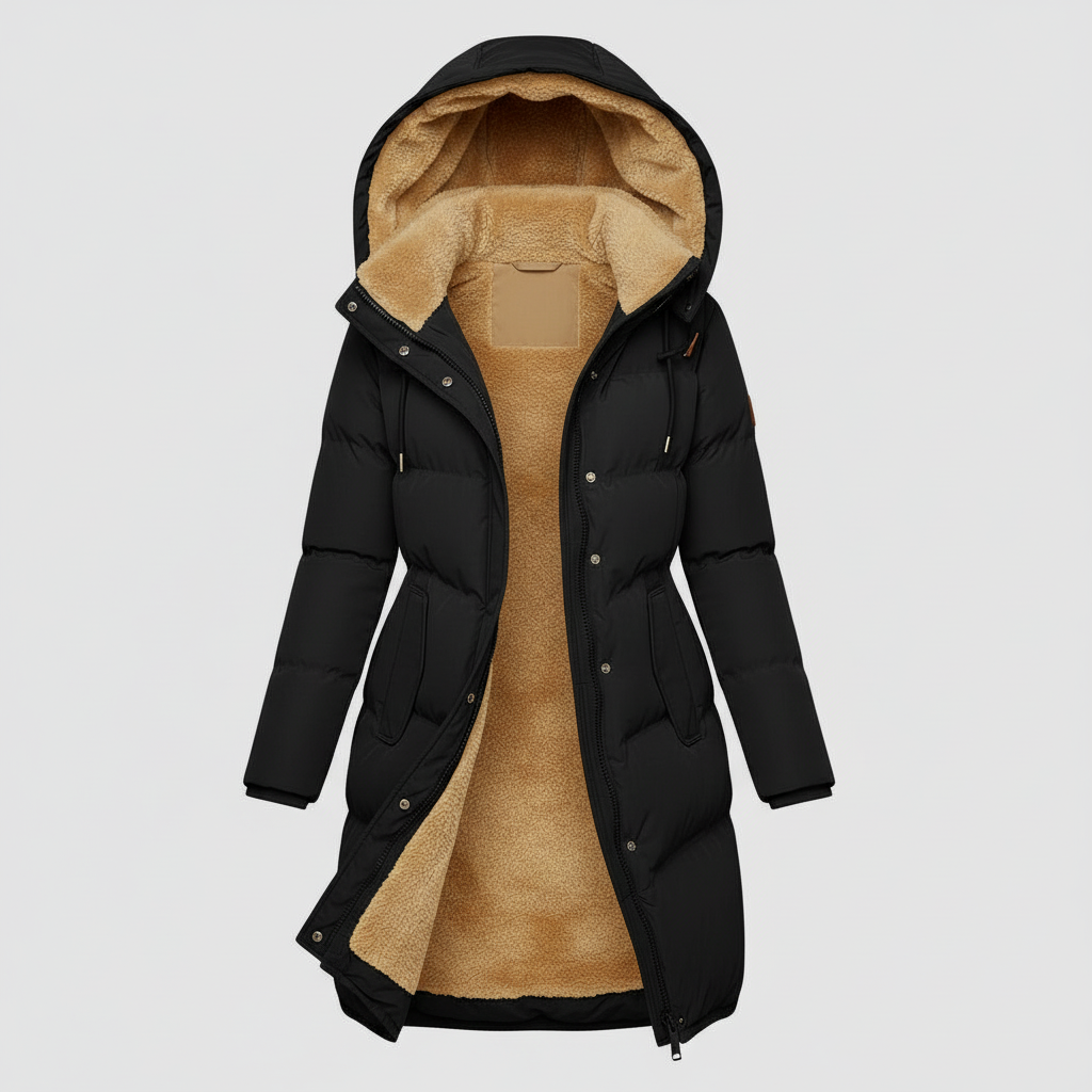 Luxurious Isolerad Jacka Dam Comfort Varm Jacka Bomull