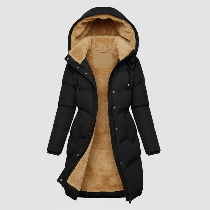 Luxurious Isolerad Jacka Dam Comfort Varm Jacka Bomull