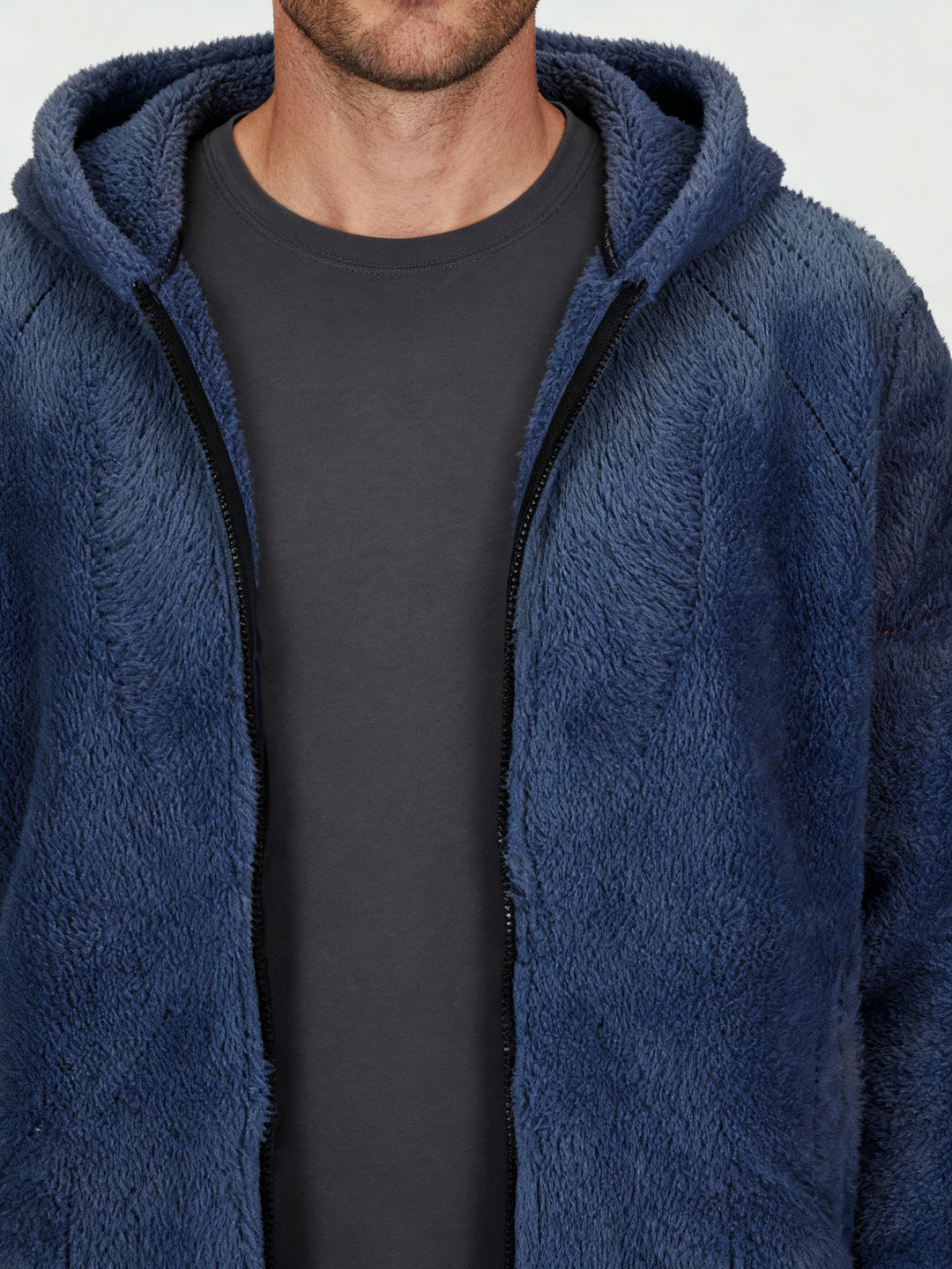 Kraftig fleece vinterjacka