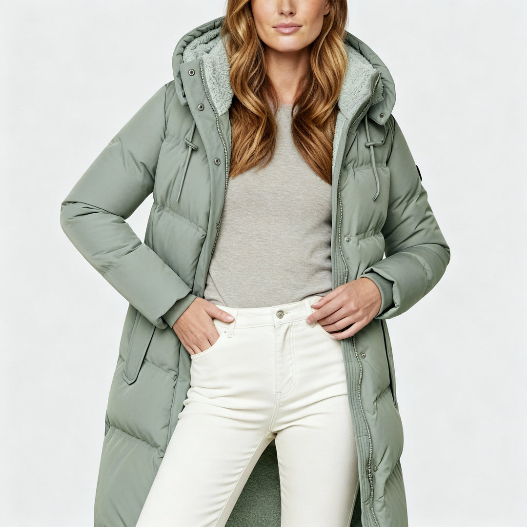 Luxurious Isolerad Jacka Dam Comfort Varm Jacka Bomull