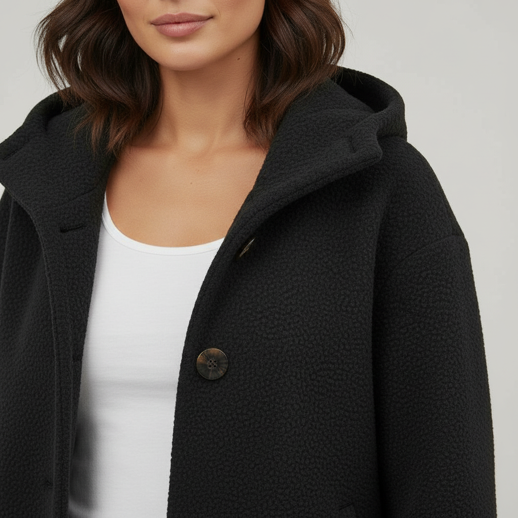 Elegant Vinter Kappa Dam Comfort Lång Kappa Fleece