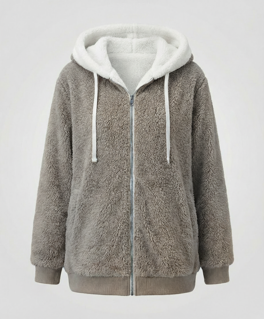 Oversize Teddy jacka dam