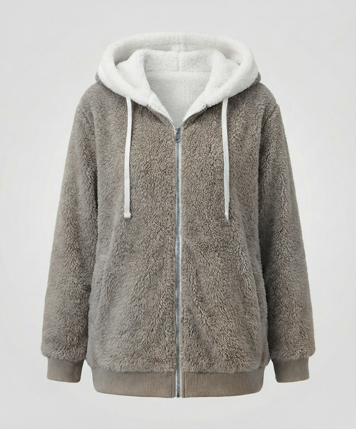 Oversize Teddy jacka dam