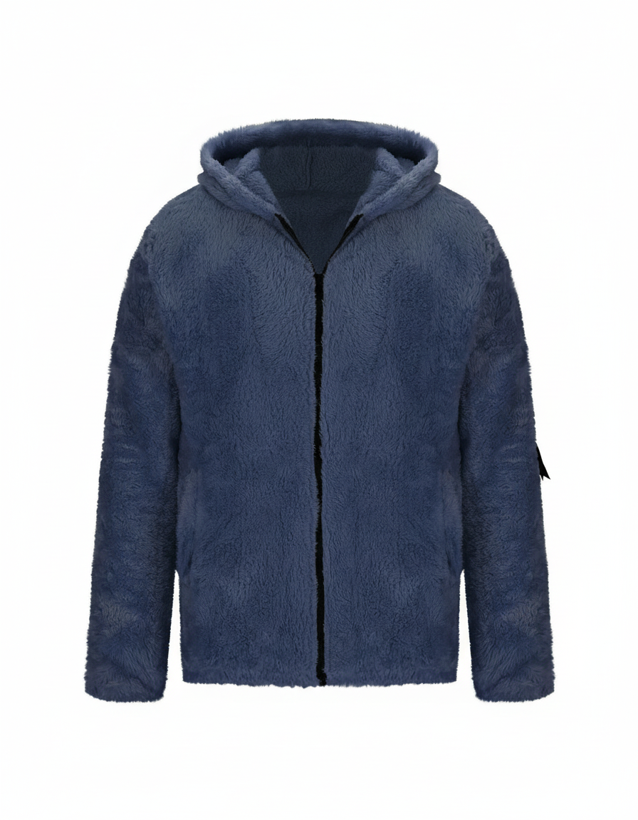 Kraftig fleece vinterjacka